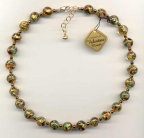 Valentina Moretti 12mm Round Jackson Pollock Necklace